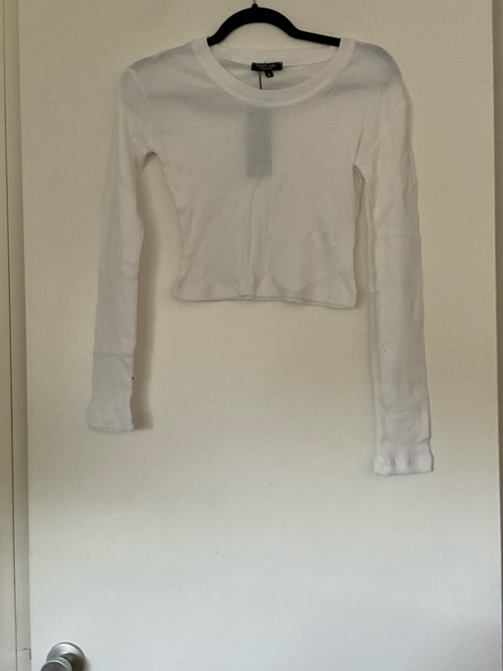 Nasty gal long sleeve ribbed t shirt